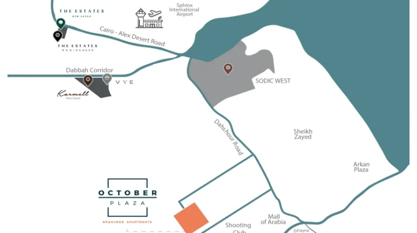 خريطة October Plaza Sodic
