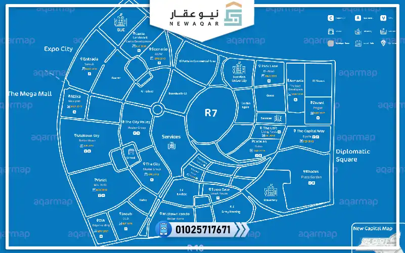 احياء العاصمة الادارية الجديدة R7