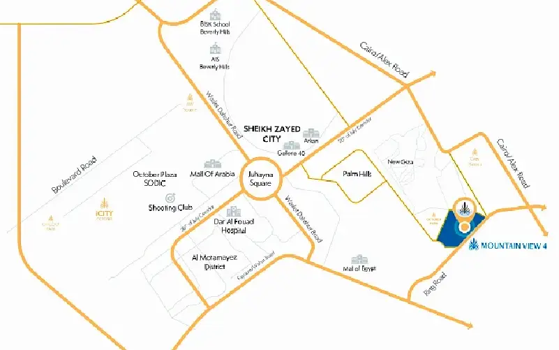 لوكيشن كمبوند ماونتن فيو 4 اكتوبر بارك