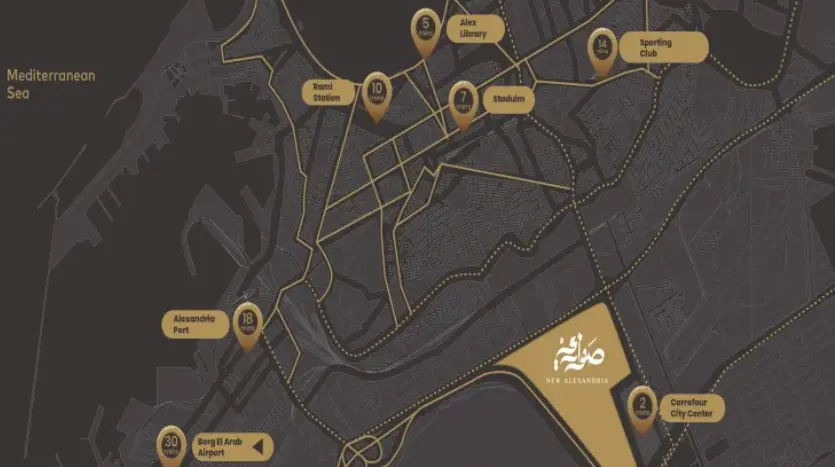 موقع كمبوند صواري اسكندرية