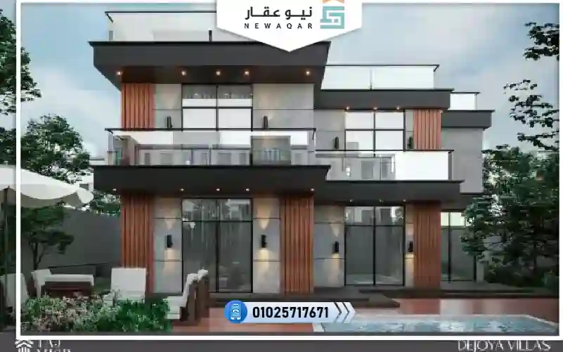 فيلا للبيع توين هاوس 245م بفيو على لاجون بالتقسيط على 10سنين