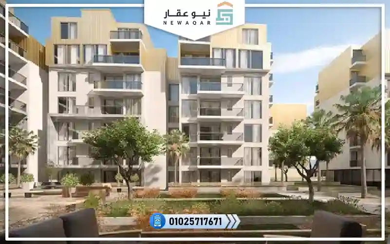 شقةللبيع مساحة 149م جاردن 30م كمبوند بلوم فيلدز مستقبل سيتي