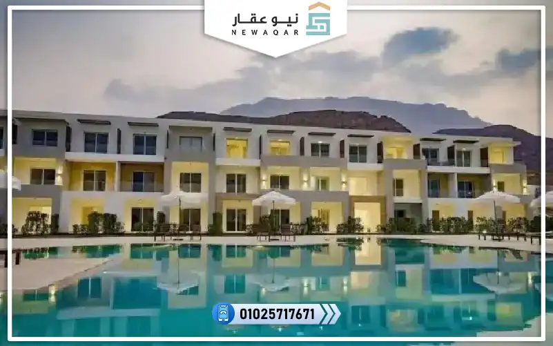 شاليه استلام فوري للبيع 125م بجاردن 62م ذا جروف العين السخنه