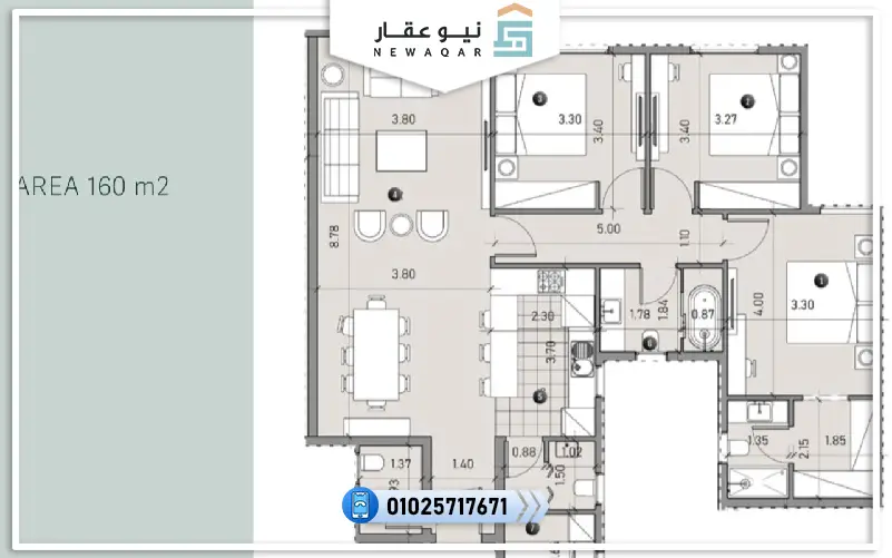 شقة للبيع 160م كمبوند روسيل المستقبل سيتي