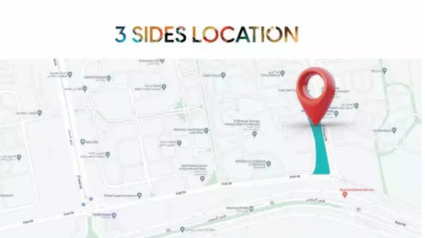 المعالم المحيطة بمشروع 3 سايدز الشروق