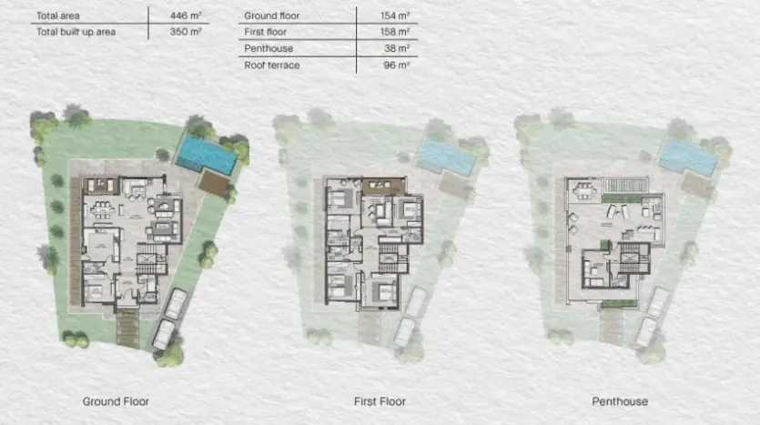 مخطط الطابق في مشروع هايد بارك أكتوبر Tawny Hyde Park