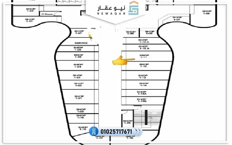 محل تجاري 37م للبيع كواترو مول العاصمة الادارية بخصم 25%
