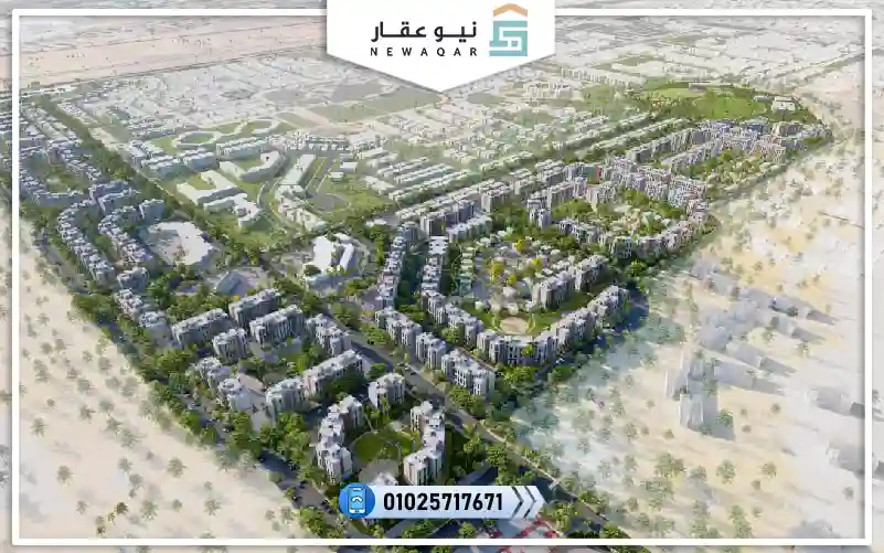 شقة 160م للبيع كمبوند ايكو ويست 6 اكتوبر بفيو لاندسكيب