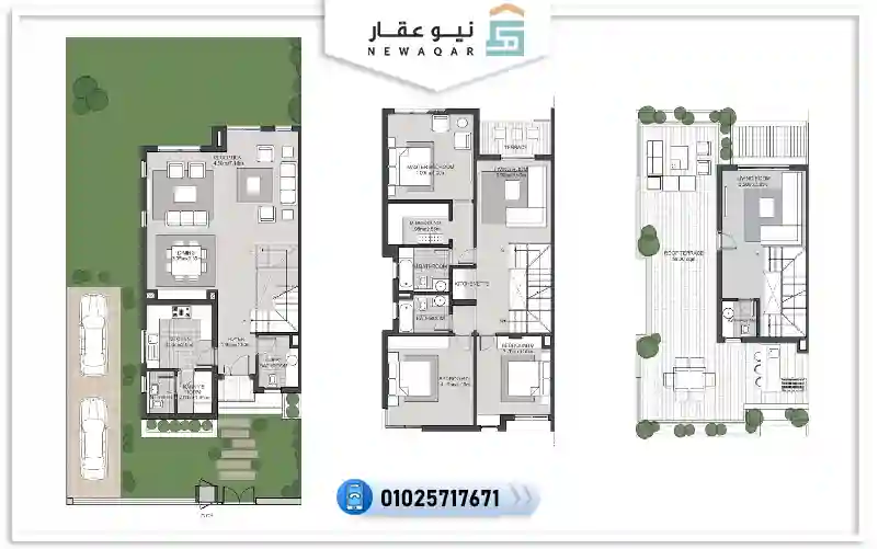 تاون هاوس استلام فوري 245م للبيع كمبوند سوديك ايست الشروق