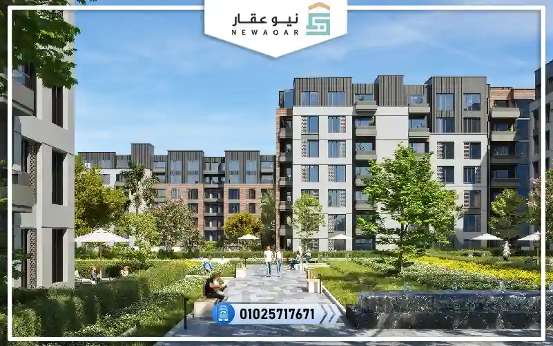 شقة للبيع 118م بفيو لاندسكيب جارنيت التجمع الخامس Garnet New Cairo