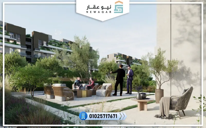 بنتهاوس للبيع 233م + جاردبن 115م كمبوند تلال ايست القاهرة الجديدة بالتقسيط 10سنين