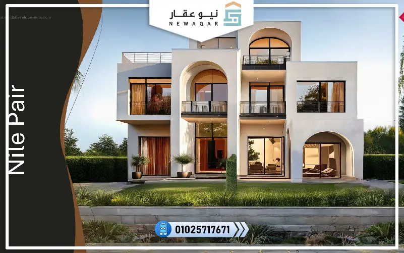 فيلا للبيع604م كمبوند جريان الشيخ زايدماونتن فيو  علي النبل