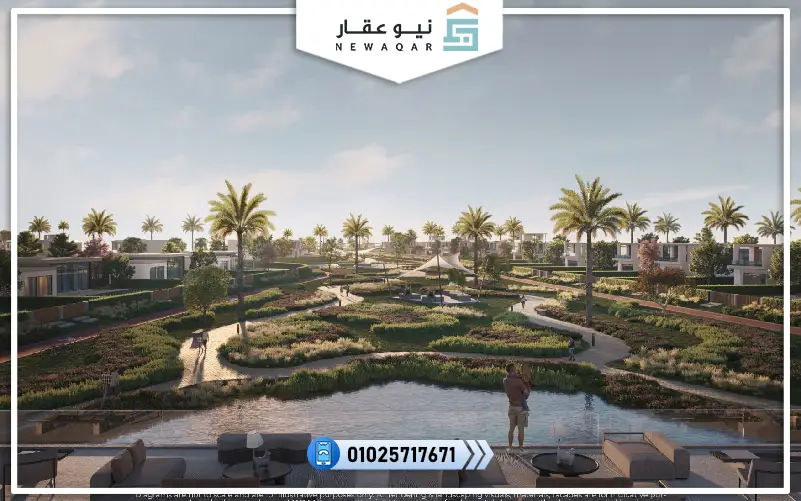 فيلا مستقلة 265م للبيع كمبوند كنز زايد الجديدة مساحات خضراء