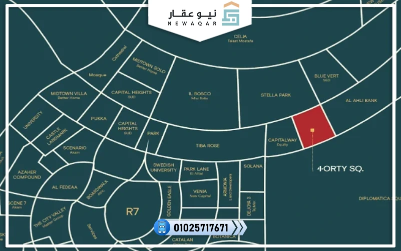 شقة 150م للبيع كمبوند 40 سكوير العاصمة الادارية الجديدة