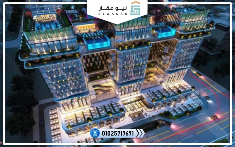مكتب اداري 25م مول نزل تاور العاصمة الإدارية بالتقسيط 9 س