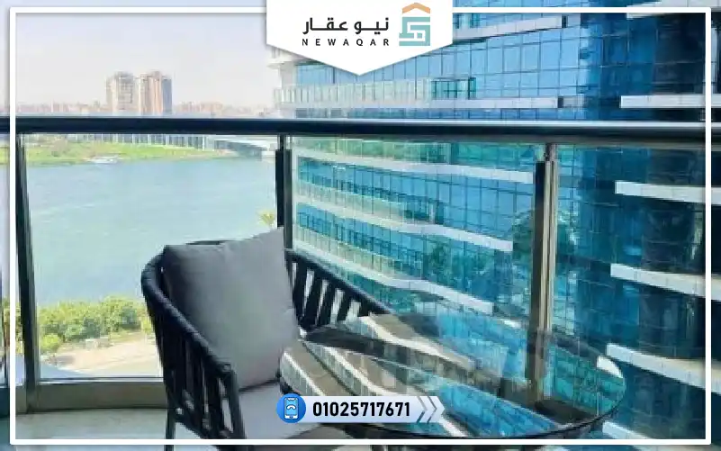 شقة للبيع 76م مشروع ريف دونيل المعادي بفيو علي نيل مباشرة