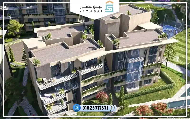 شقة 75م للبيع كمبوند ليفز ويست 6 اكتوبر بمقدم تعاقد 5%