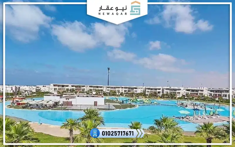 شاليه للبيع 79م+جاردن 25م قرية أمواج الساحل الشمالي