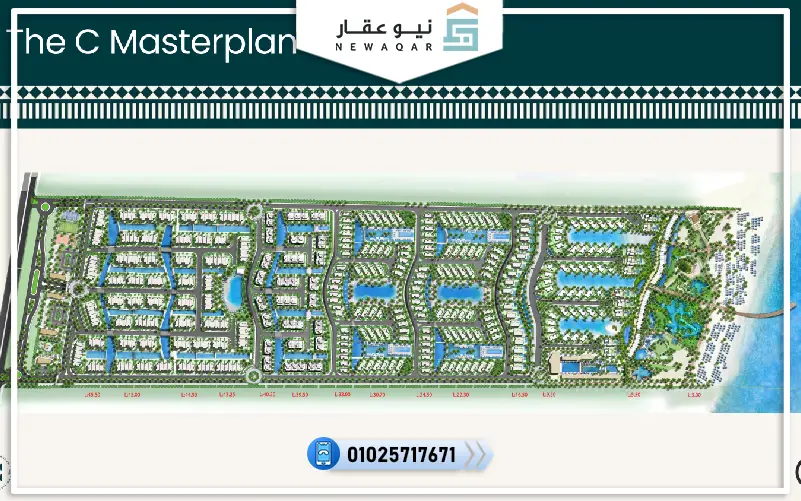شاليه للبيع140م قرية ذا سي الساحل الشمالي بمقدم 5%
