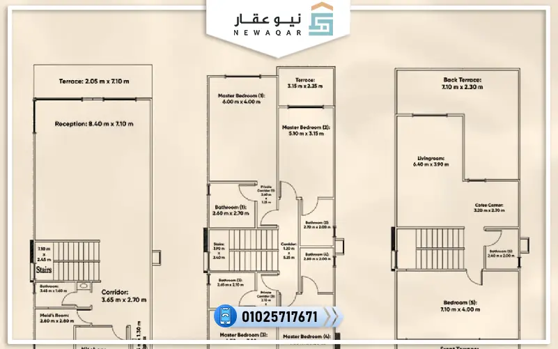ستاند الون للبيع 698م قرية شورز الساحل الشمالي بالتقسيط 8 س