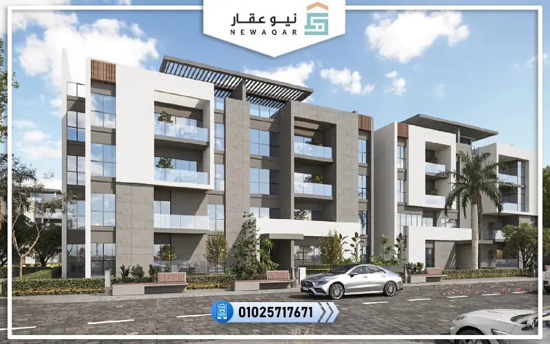 ستوديو للبيع 80م بجاردن 30م كمبوند كيو هيلز الشيخ زايد 8س