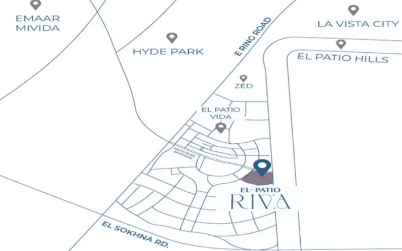 موقع مشروع الباتيو ريفا القاهرة الجديدة