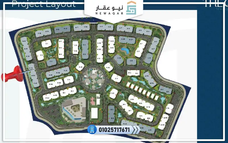 سكاي فيلا للبيع 316م استلام فوري كمبوند ذا سيتي العاصمة