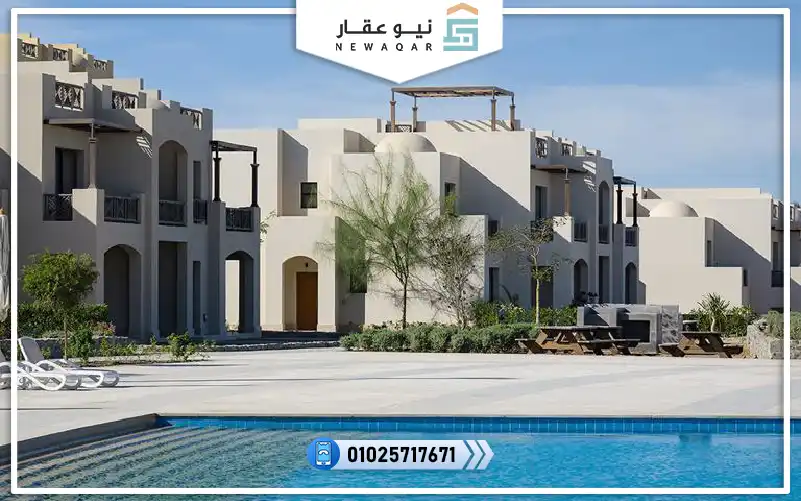 شاليه 108م للبيع بجاردن 58م قرية مكادي هايتس الغردقة 10%مقدم