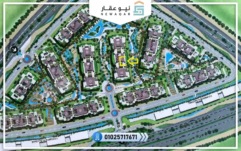شقة للبيع227م كمبوندرايتri8 العاصمة الإدارية الجديدة مقدم10%