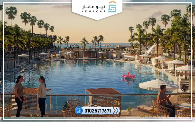 شاليه 75م للبيع قرية جي باي العين السخنة بفيو بحر