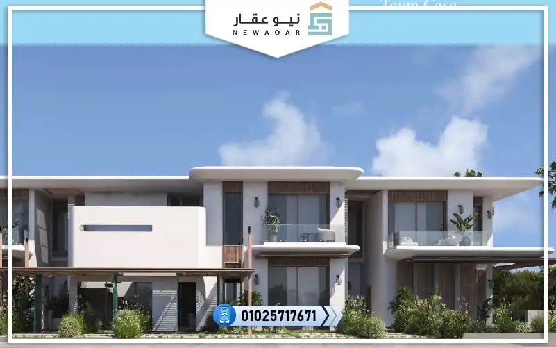 توين هاوس للبيع 260م قرية زويا غزالة باي الساحل الشمالي 10%