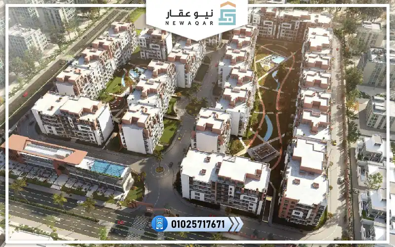 ستوديو للبيع 101م بحديقة 57متر كمبوند اليسيوم الشيخ زايد