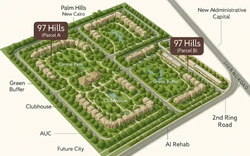 كمبوند 97 هيلز التجمع الخامس Compound 97 Hills New Cairo