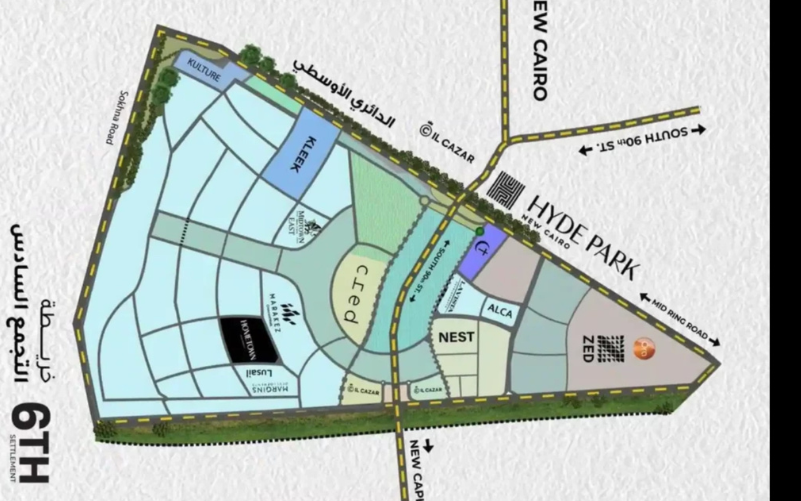 موقع التجمع السادس 