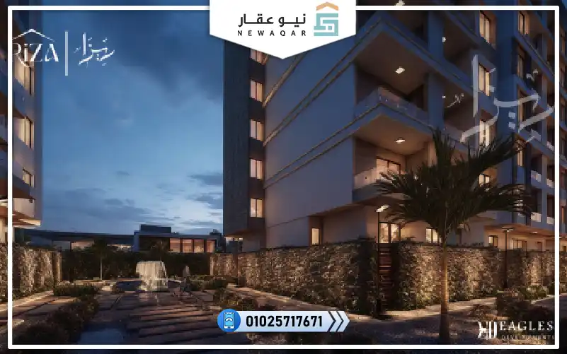 شقة 155م للبيع لقطه كمبوند ريزا الشيخ زايد بمقدم 600 ألف