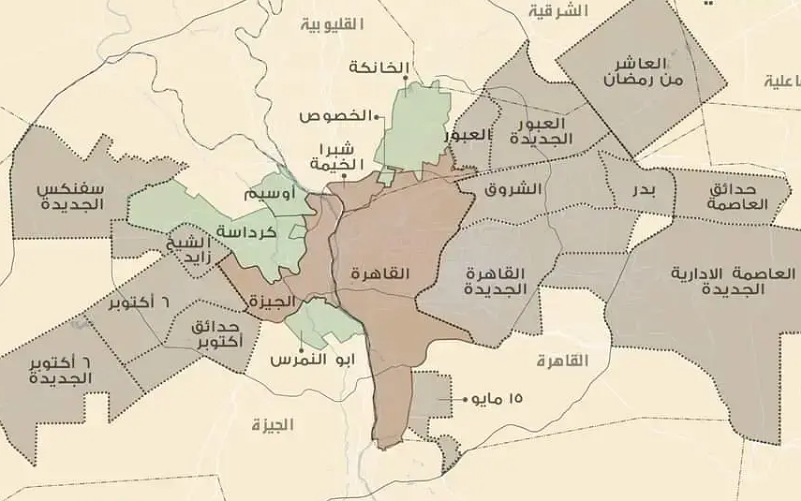 خريطة التجمع السابع القاهرة الجديدة
