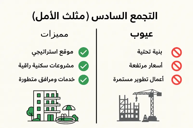 مميزات وعيوب مشاريع التجمع السادس القاهرة الجديدة