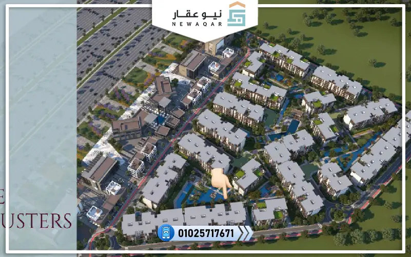 شقة للبيع 103م كمبوند تسلا ريزيدنس أكتوبر