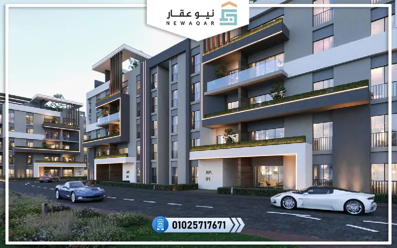 شقة للبيع 152م بحديقه 35م كمبوند اوكارديا العبور