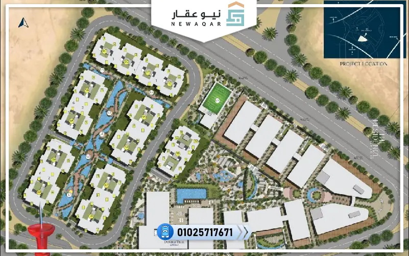 استوديو للبيع 56م كمبوند ذا ريزيدنس التجمع الخامس