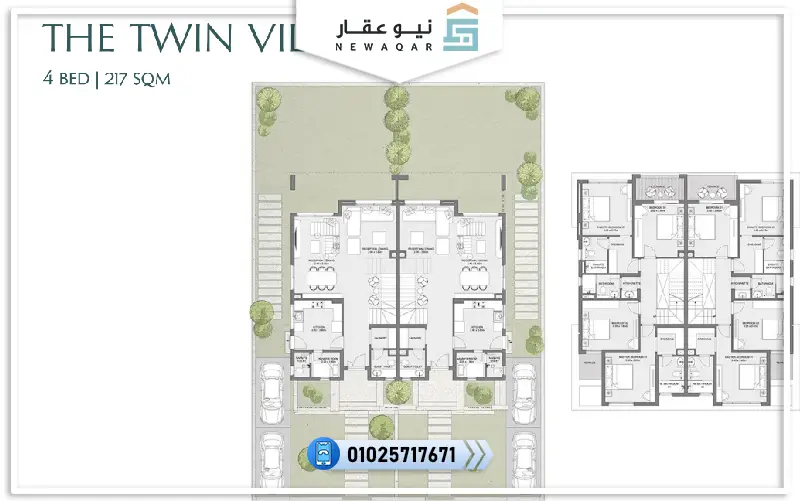 تاون هاوس للبيع 217م كمبوند سوديك ايست فيل
