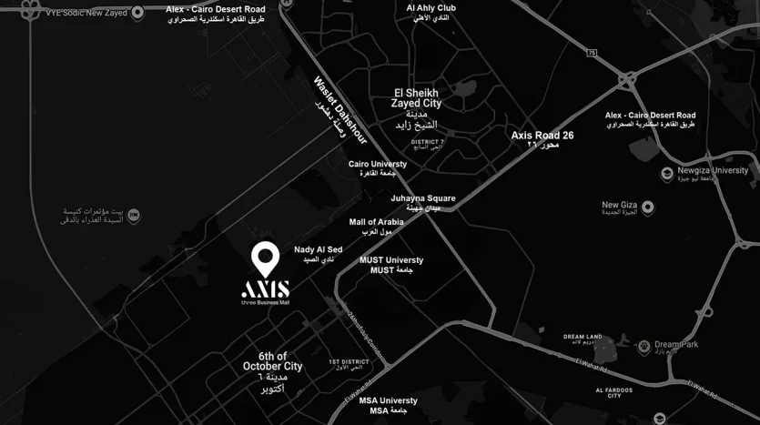 مول اكسيس 3 اكتوبر مشروع Axis Three Business Mall