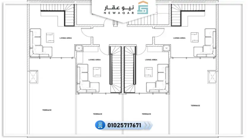شاليه للبيع 97م بفيو بحر مباشرة