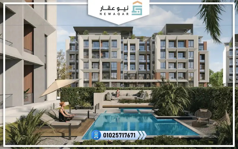 شقة 171م للبيع كمبوند ويست فيل اكتوبر