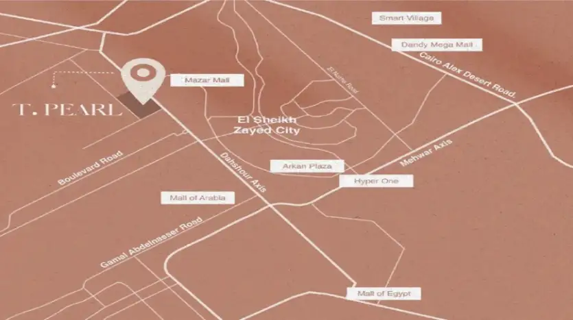 لوكيشن كمبوند T Pearl زايد الجديدة