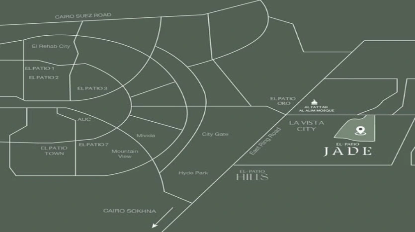 مشروع El Patio Jade لافيستا كمبوند الباتيو جادى العاصمة الادارية