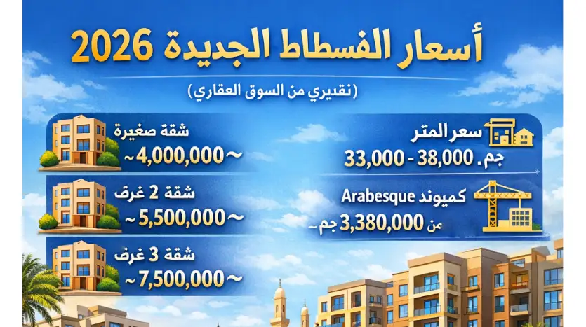 أسعار شقق الفسطاط الجديدة 2026