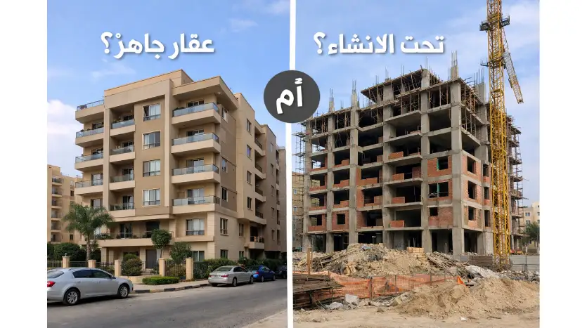 تختار عقار تحت الإنشاء ولا عقار جاهز