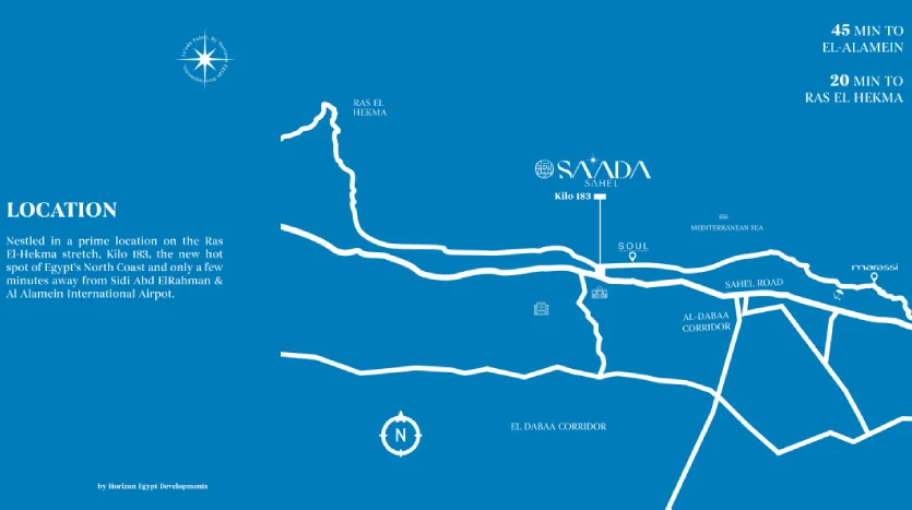 موقع مشروع هورايزون الساحل