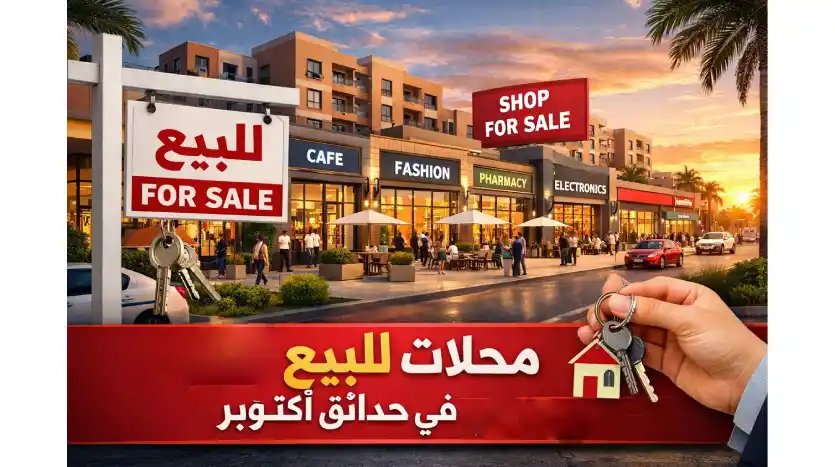محلات للبيع في حدائق اكتوبر Shops for sale in Hadayek October